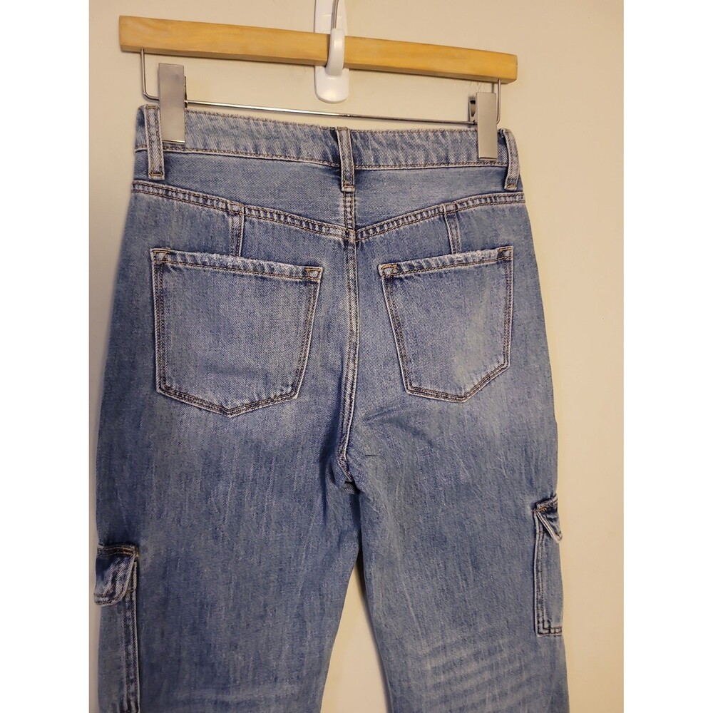 Vervet Blue Cargo Straight Leg Jean Sz 24 - Picture 6 of 8